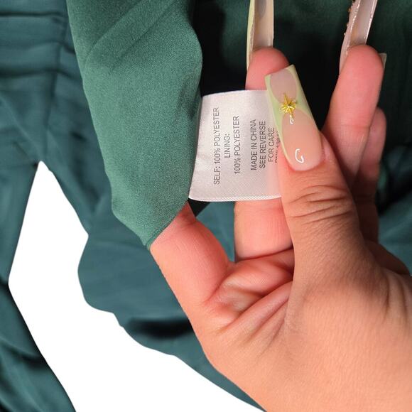 Modcloth Classy Announcement A-Line Green Midi Dress Size: 8 - Picture 5 of 6